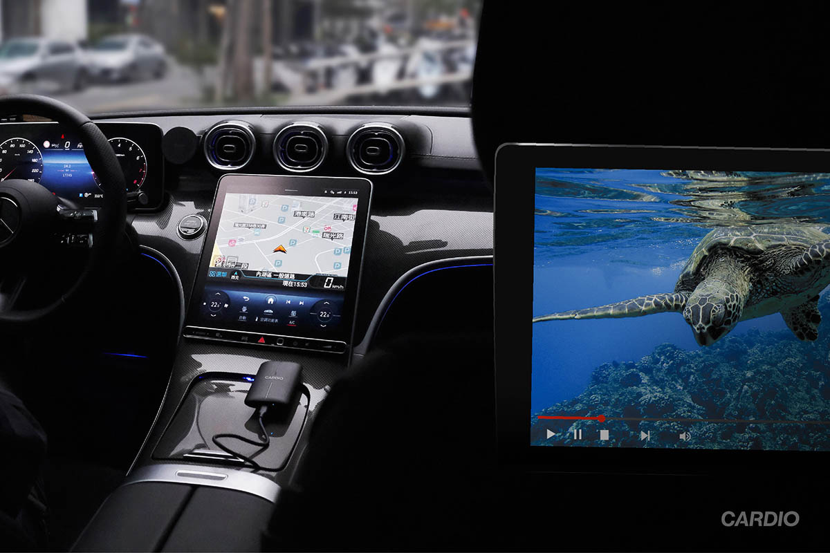 CARDIO 車用安卓盒子,以 HDMI 接線後座螢幕