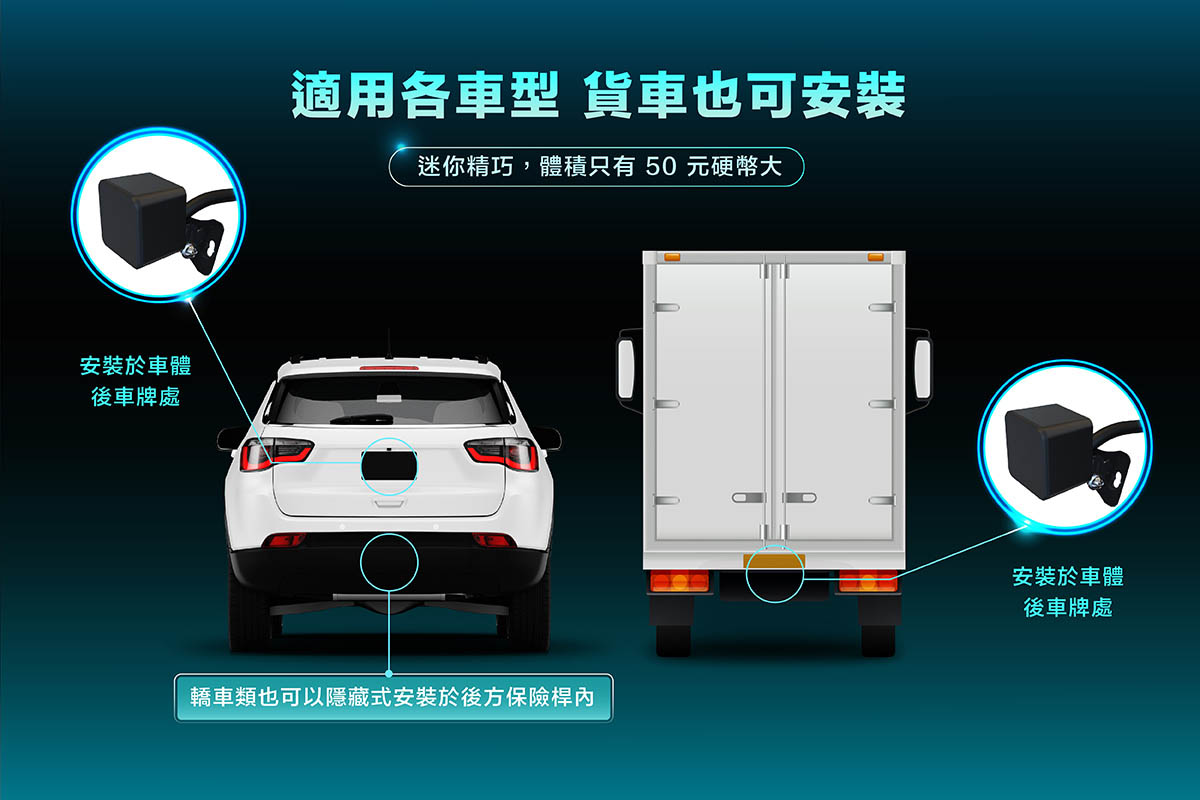 CARDIO CBSD-750 單顆雷達-雙發雙收盲點偵測系統，可安裝於多類型車款，貨車也可適用，提升行車安全