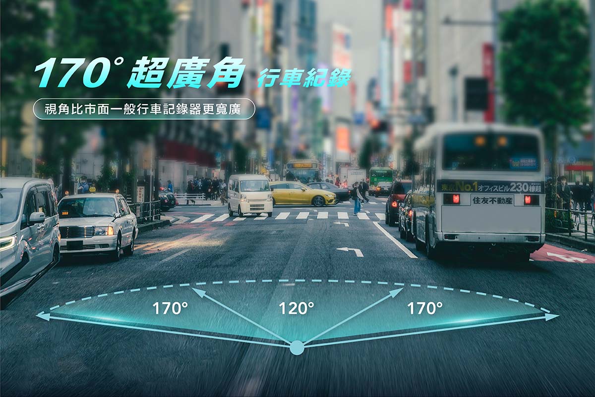 CARDIO 超廣角行車紀錄器,夜不炫光顯影,不被後方車輛頭燈光線干擾
