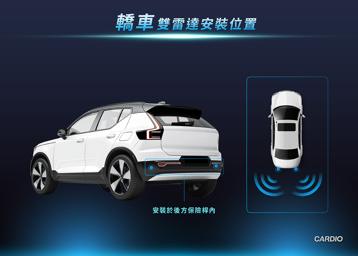 盲點偵測系統雷達:單雙雷達小客車與貨車安裝位置